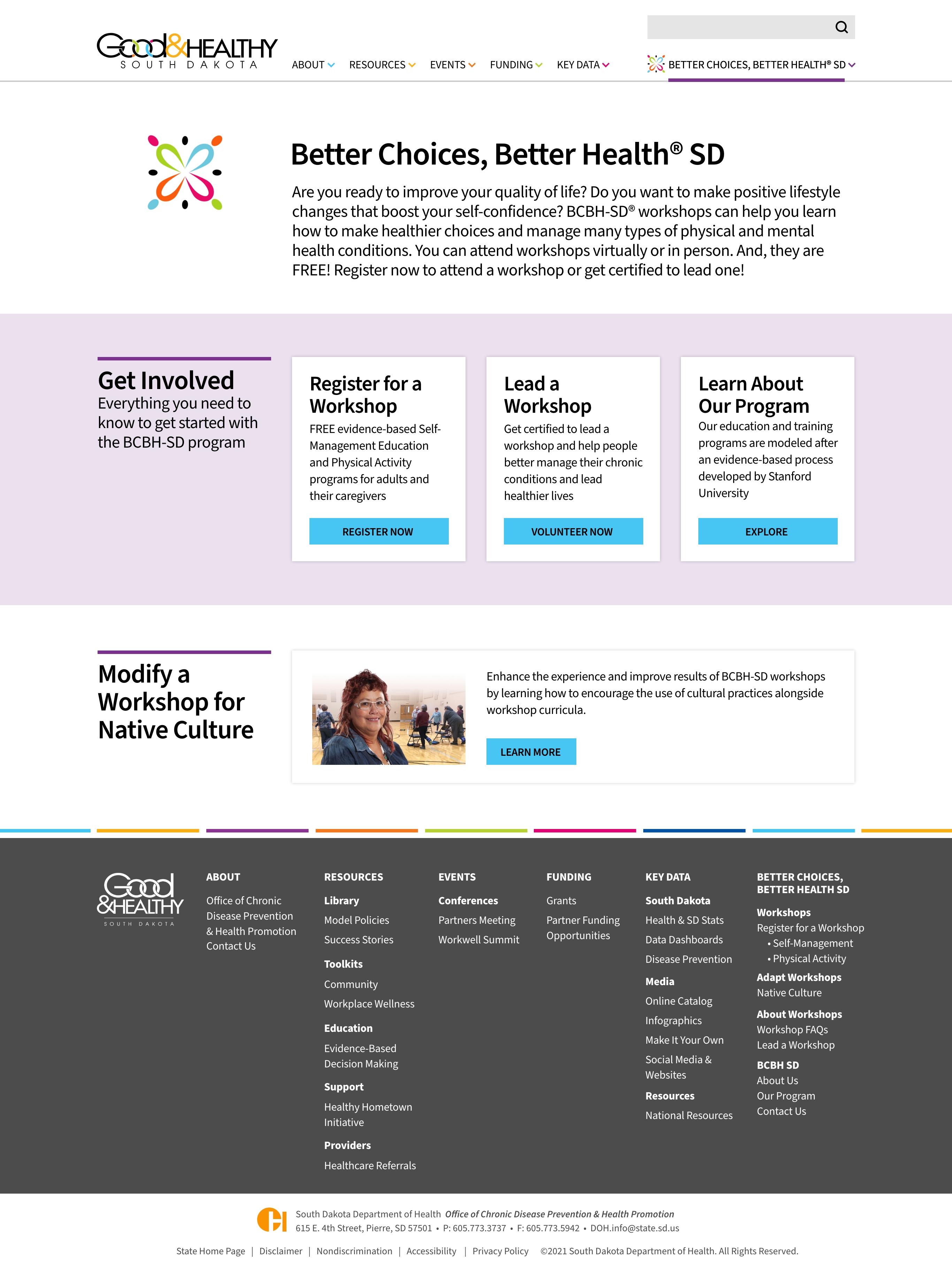 Better Choices Better Health microsite