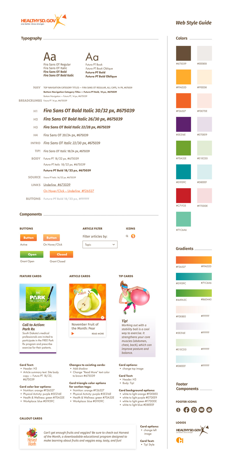 Healthy South Dakota web style guide